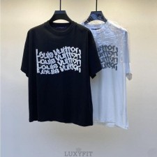 LV 루이비통 웨이브로고 라운드 티셔츠