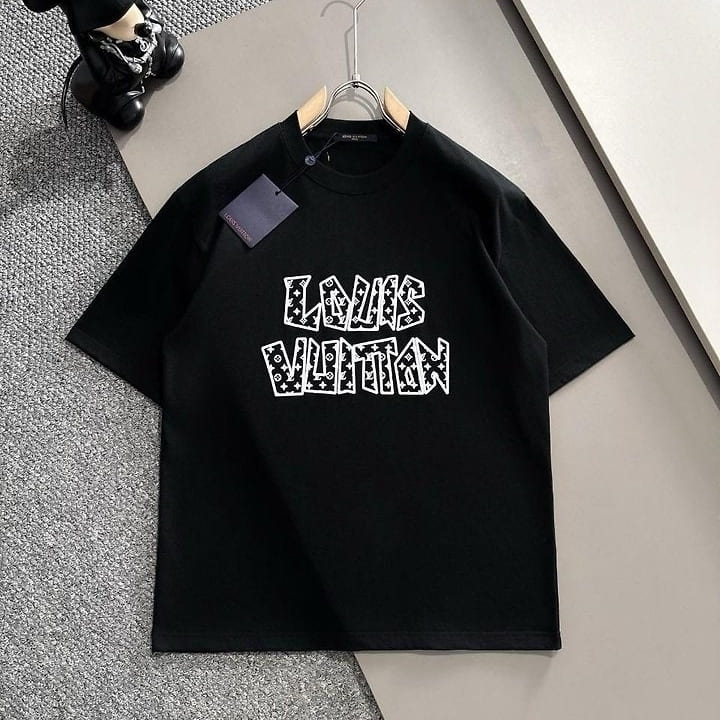 LV 루이비통 웹로고 라운드 티셔츠