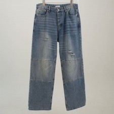 DO 디올 썸머 와이드 핏 디스트로이드 데님 팬츠