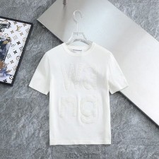 AW 알렉산더왕 여성 자수 빅로고 쿨링 니트라운드