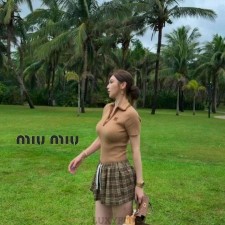 MU 미우미우 빈티지로고 니트카라티