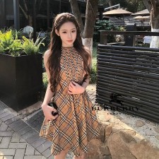 BB 버버리 프릴 체크 원피스