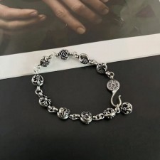 CH 크롬하츠 빈티지 로즈 참 925 실버 팔찌 브레이슬릿