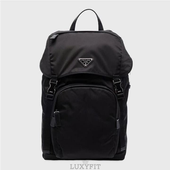 PD 프라다 리나일론 사피아노 블랙 백팩