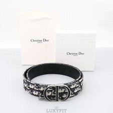 DO 디올 CD 오블리크 자카드 리버서블 레더 벨트