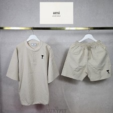 AM 아미 쿨링 와플 헨리 스트링&밴딩 팬츠 SET