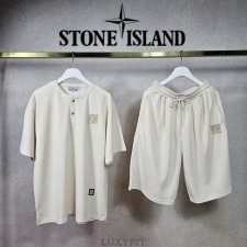 ST 스톤 아일랜드 쿨론 시즈닝 헨리넥&밴딩 팬츠 SET