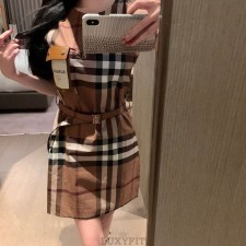 BB 버버리 브라운체크 원피스
