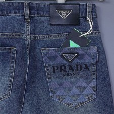 PD 프라다 밀라노 삼각로고 패치 워싱 데님 팬츠