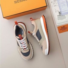 HM 에르메스 리더 스니커즈 트윌 카프스킨 스웨이드