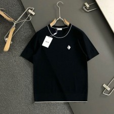 DO 디올 자수로고 니트 라운드 티셔츠