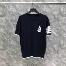 TB 톰브라운 닻 멀티로고 니트 라운드티셔츠