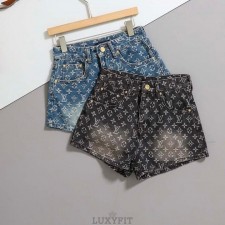 LV 루이비통 수입 모노그램 데님 숏 팬츠