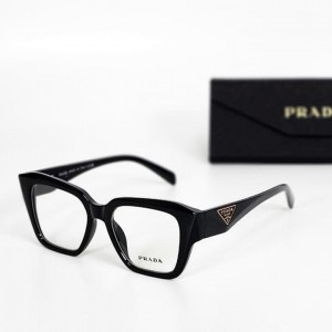 PD 프라다 안경테 기본뿔테 삼각장식 블랙
