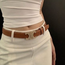 CL 셀린느 베이지 비쥬 금장 벨트