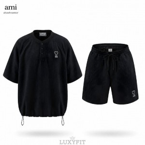 AM 아미 쿨링 와플 헨리 스트링&밴딩 팬츠 SET