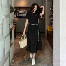 PD 프라다 체인 미니 파우치 라운드 넥 롱 테리 원피스