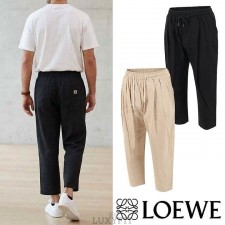 LW 로에베 아나그램 자수 면마 9부 팬츠