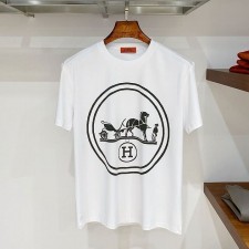 HM 에르메스 엑스라지 에바주르 뒤크 로고 반팔