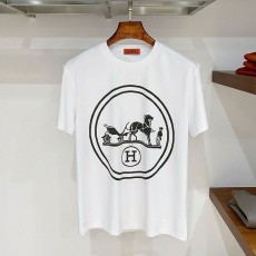 HM 에르메스 엑스라지 에바주르 뒤크 로고 반팔