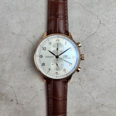 IWC 샤프하우젠 포르투기저 화이트다이얼 골드침