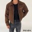 (국내) PD 프라다 23FW 남성 가죽 스웨이드자켓